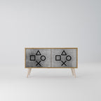 GAMER CHOICE Mueble de TV Compacto de 2 puertas