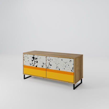 DYED BY ORANGE Mueble de TV Compacto de 2 puertas