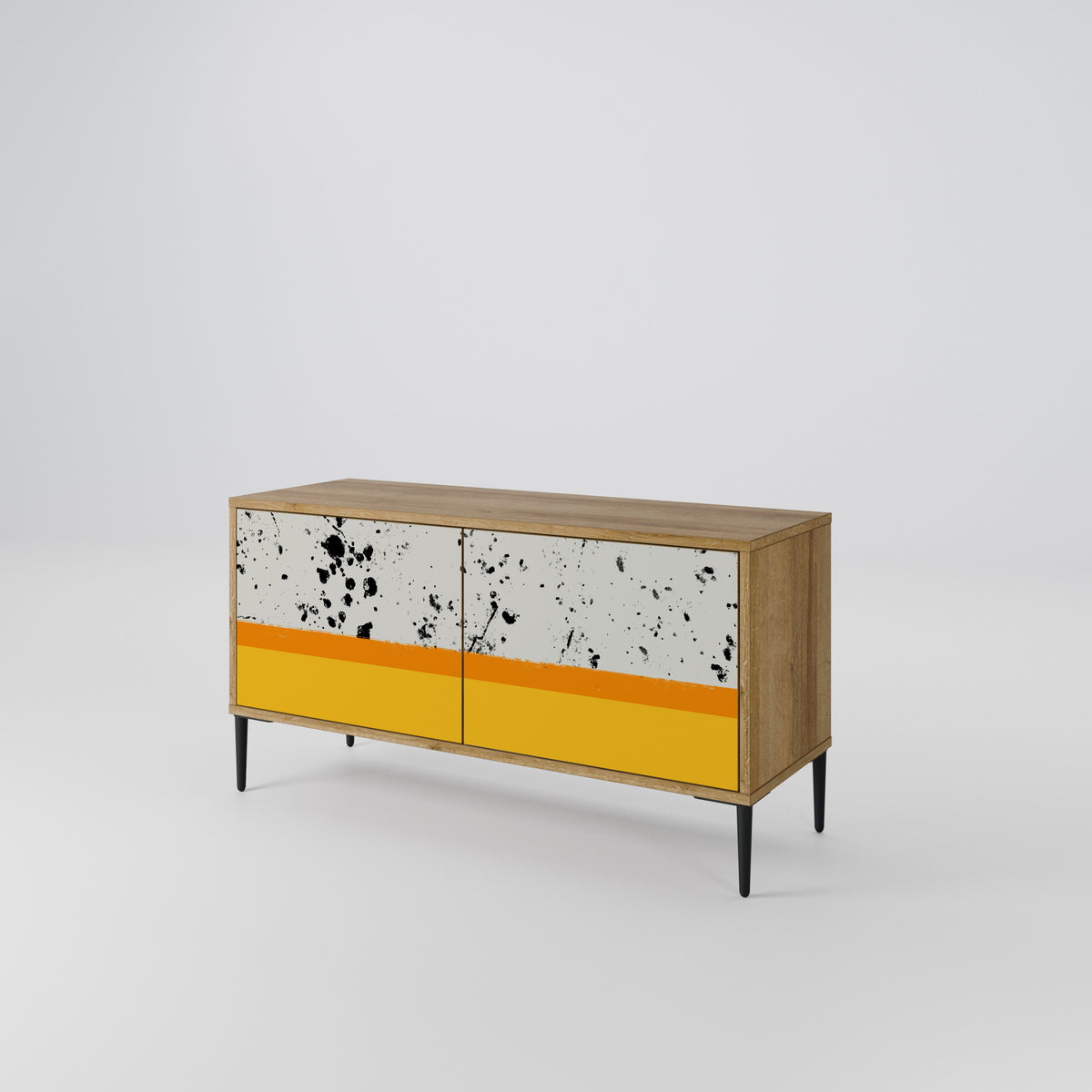 DYED BY ORANGE Mueble de TV Compacto de 2 puertas