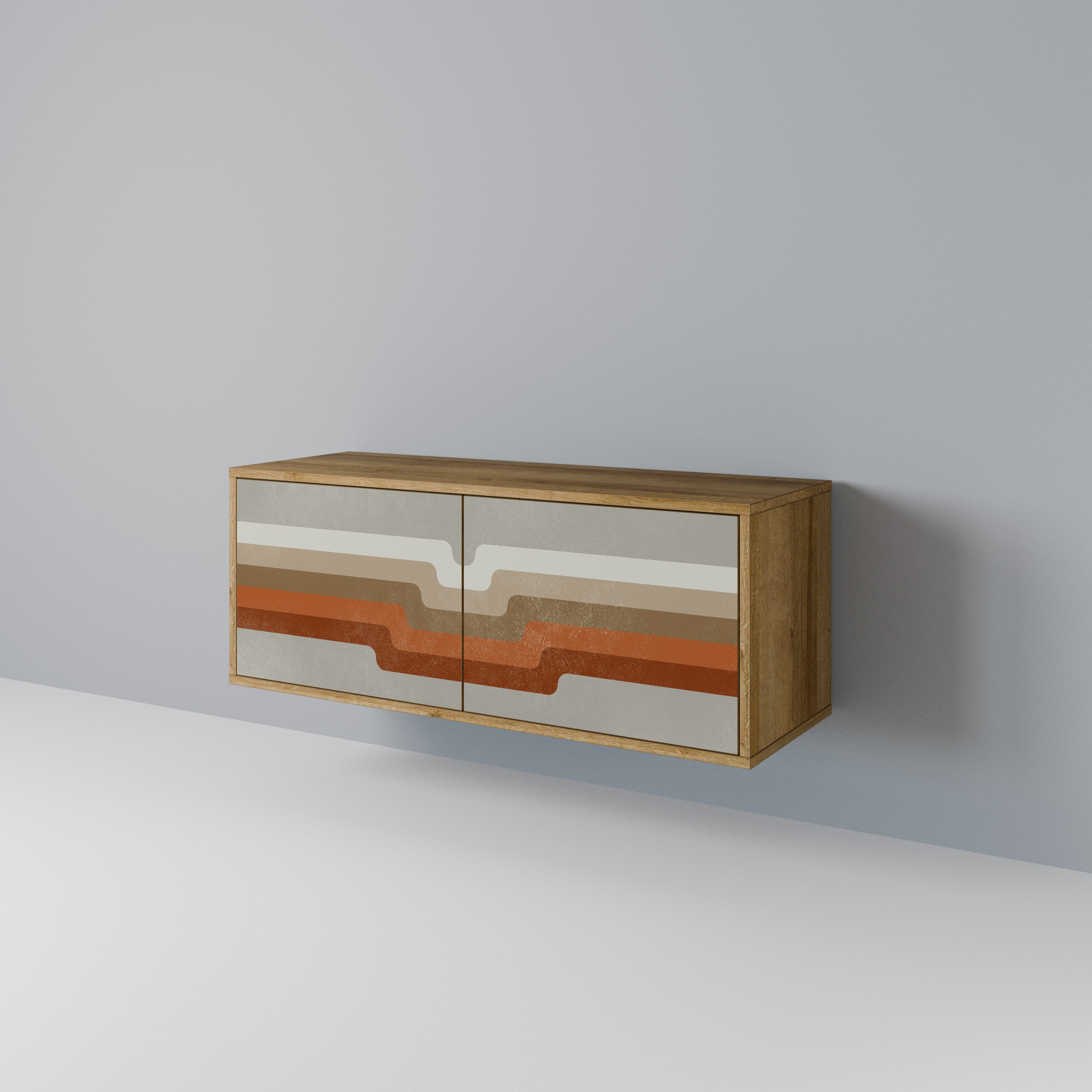 PECULIAR TRAIL Mueble de TV Compacto de 2 puertas