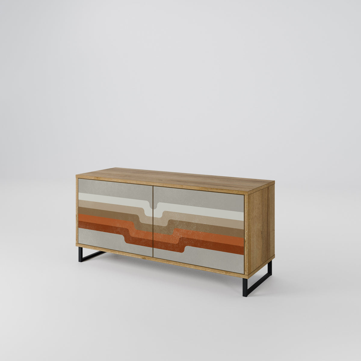PECULIAR TRAIL Mueble de TV Compacto de 2 puertas