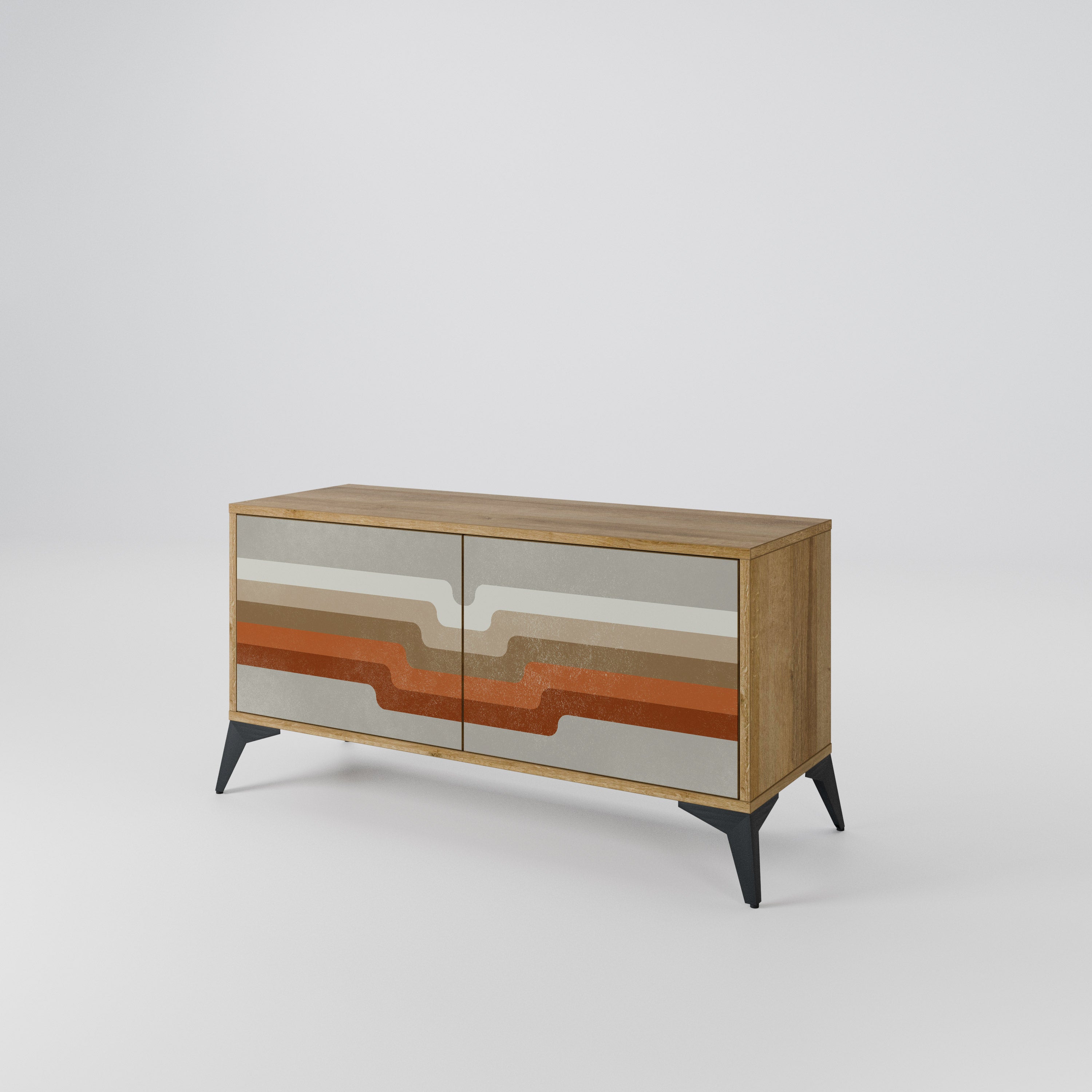 PECULIAR TRAIL Mueble de TV Compacto de 2 puertas