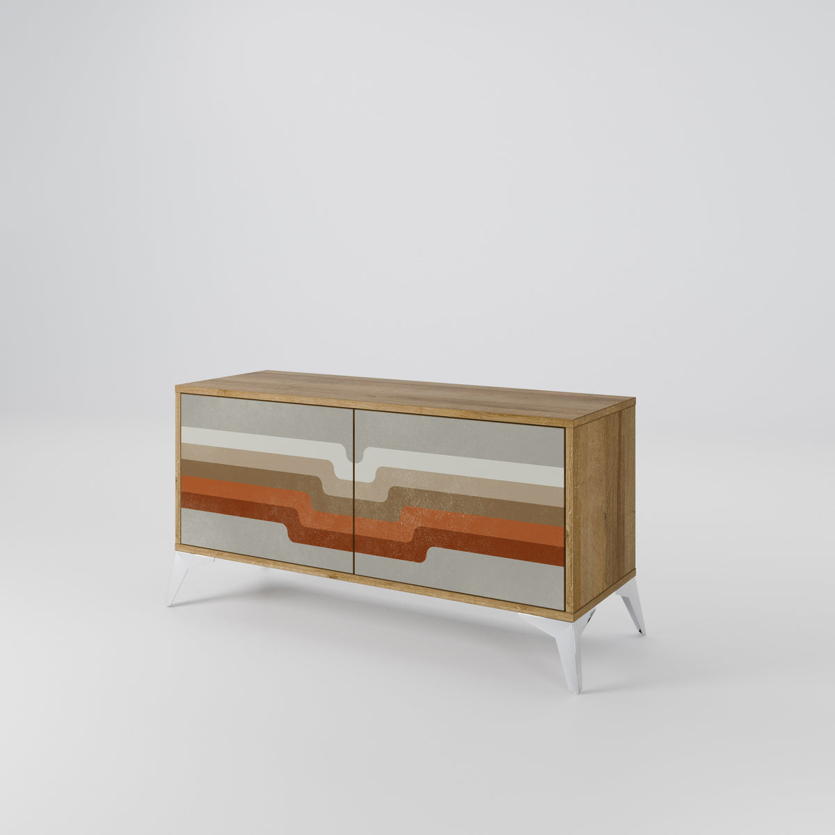 PECULIAR TRAIL Mueble de TV Compacto de 2 puertas