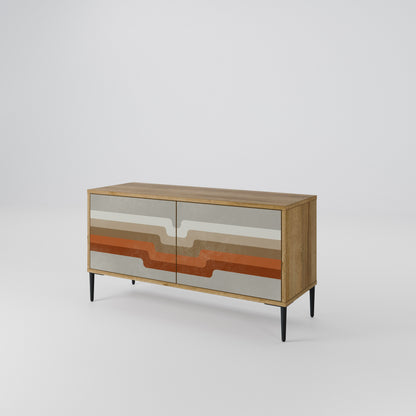 PECULIAR TRAIL Mueble de TV Compacto de 2 puertas
