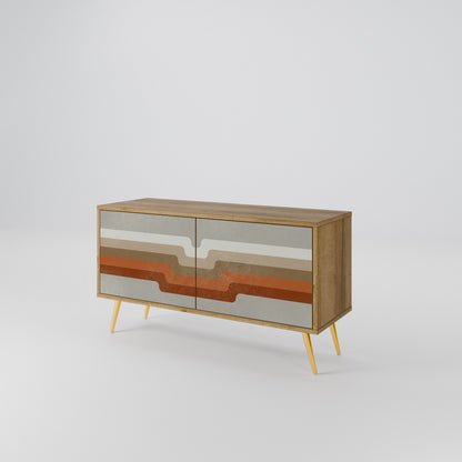 PECULIAR TRAIL Mueble de TV Compacto de 2 puertas