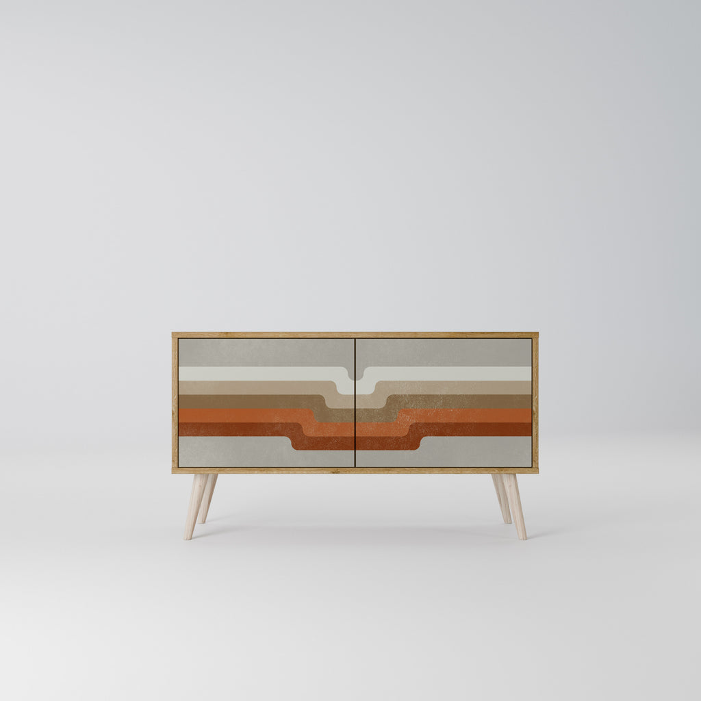 PECULIAR TRAIL Compact 2-Door TV Cabinet