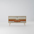 PECULIAR TRAIL Compact 2-Door TV Cabinet