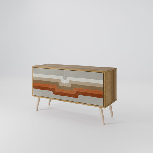 PECULIAR TRAIL Mueble de TV Compacto de 2 puertas