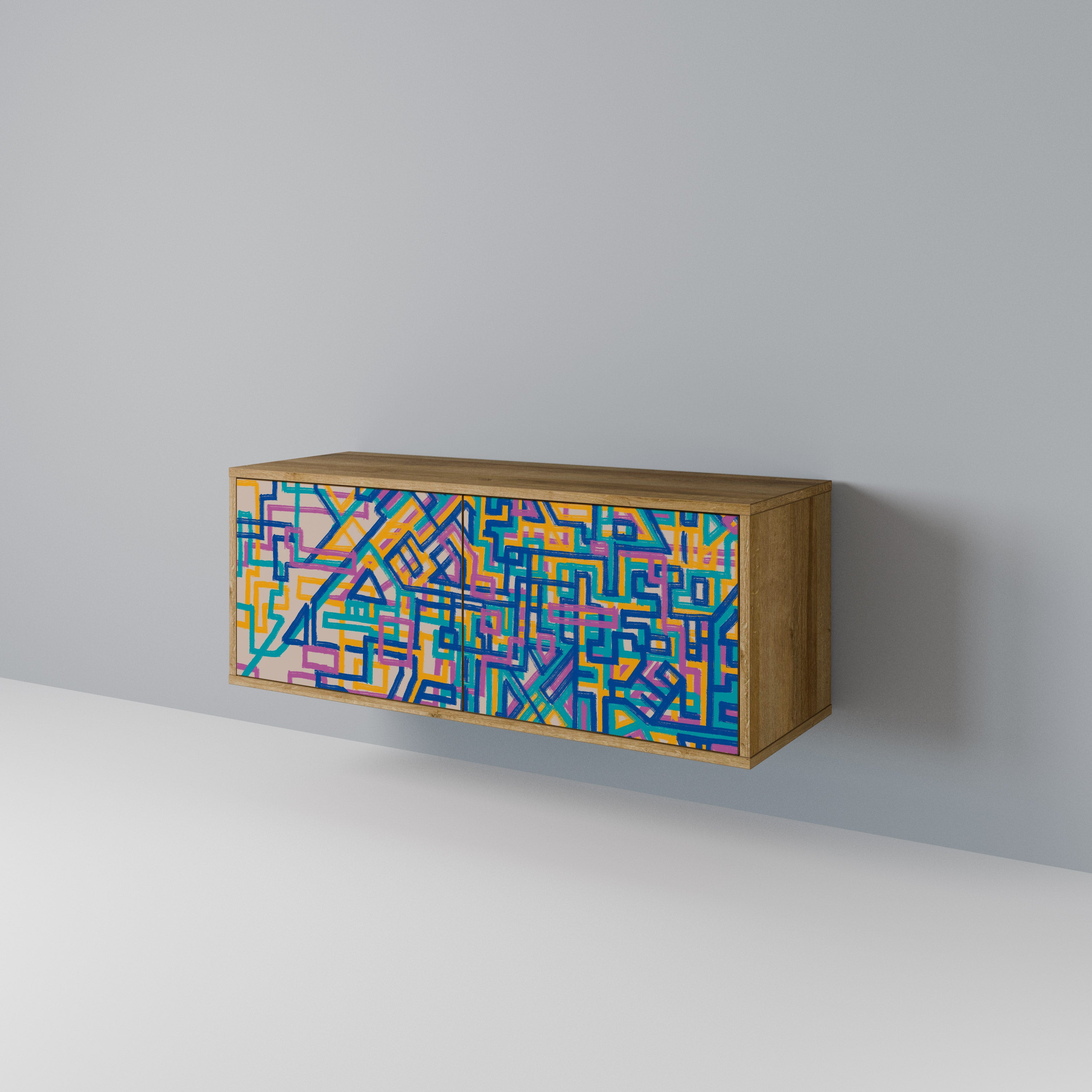 MEMORIES MAP Mueble de TV Compacto de 2 puertas