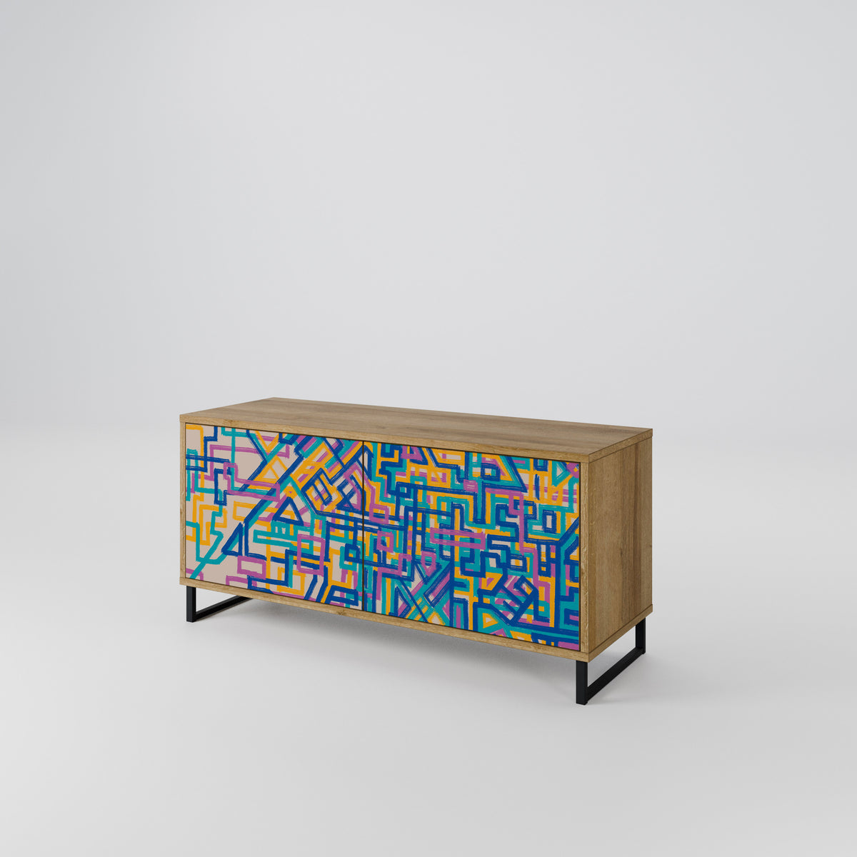 MEMORIES MAP Mueble de TV Compacto de 2 puertas