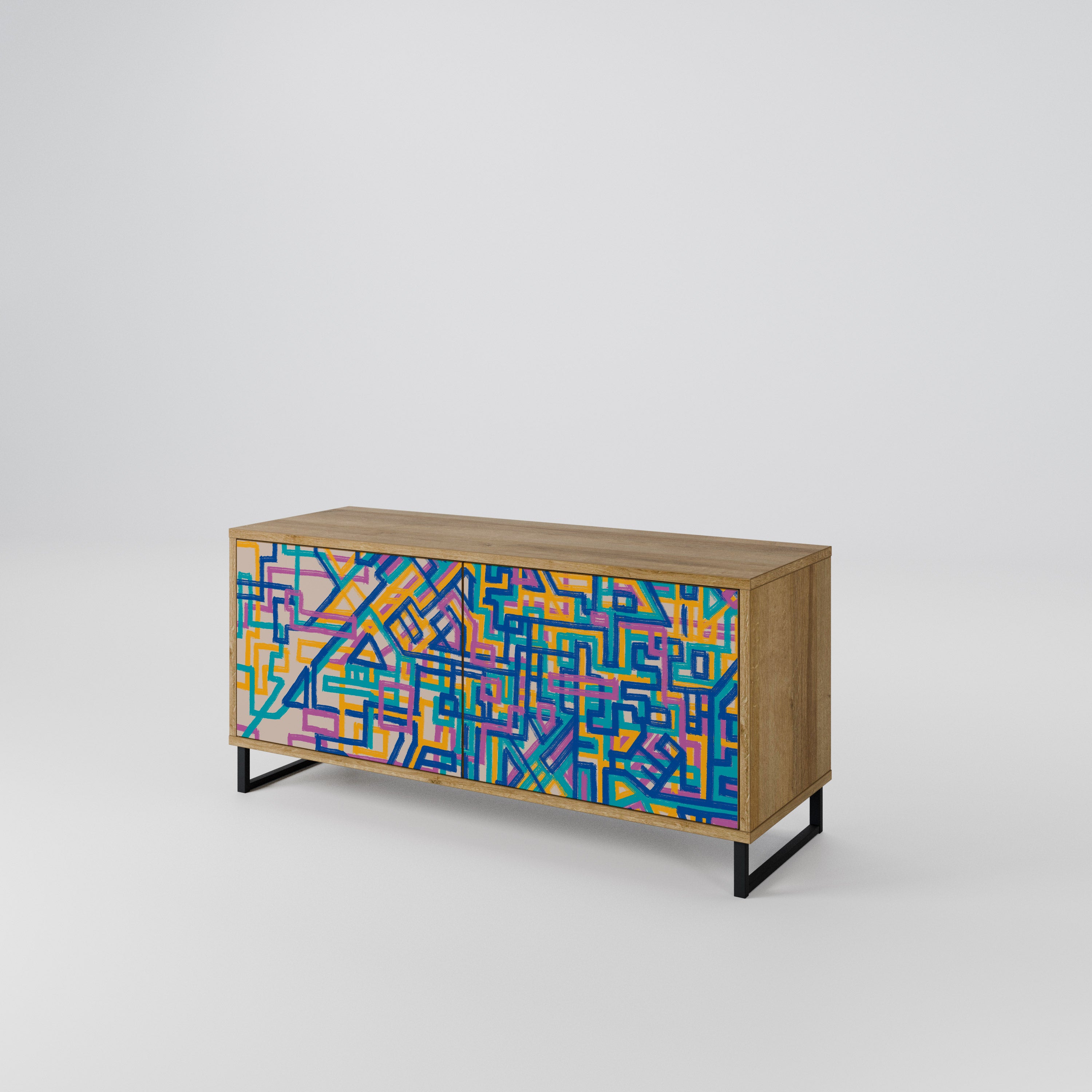 MEMORIES MAP Mueble de TV Compacto de 2 puertas