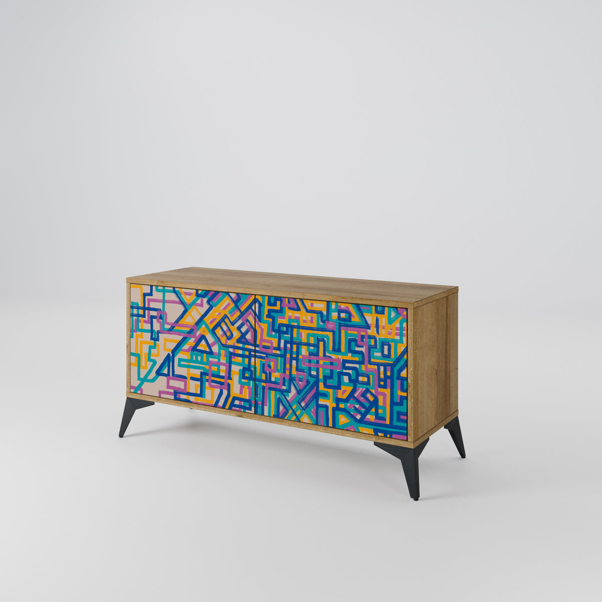 MEMORIES MAP Mueble de TV Compacto de 2 puertas
