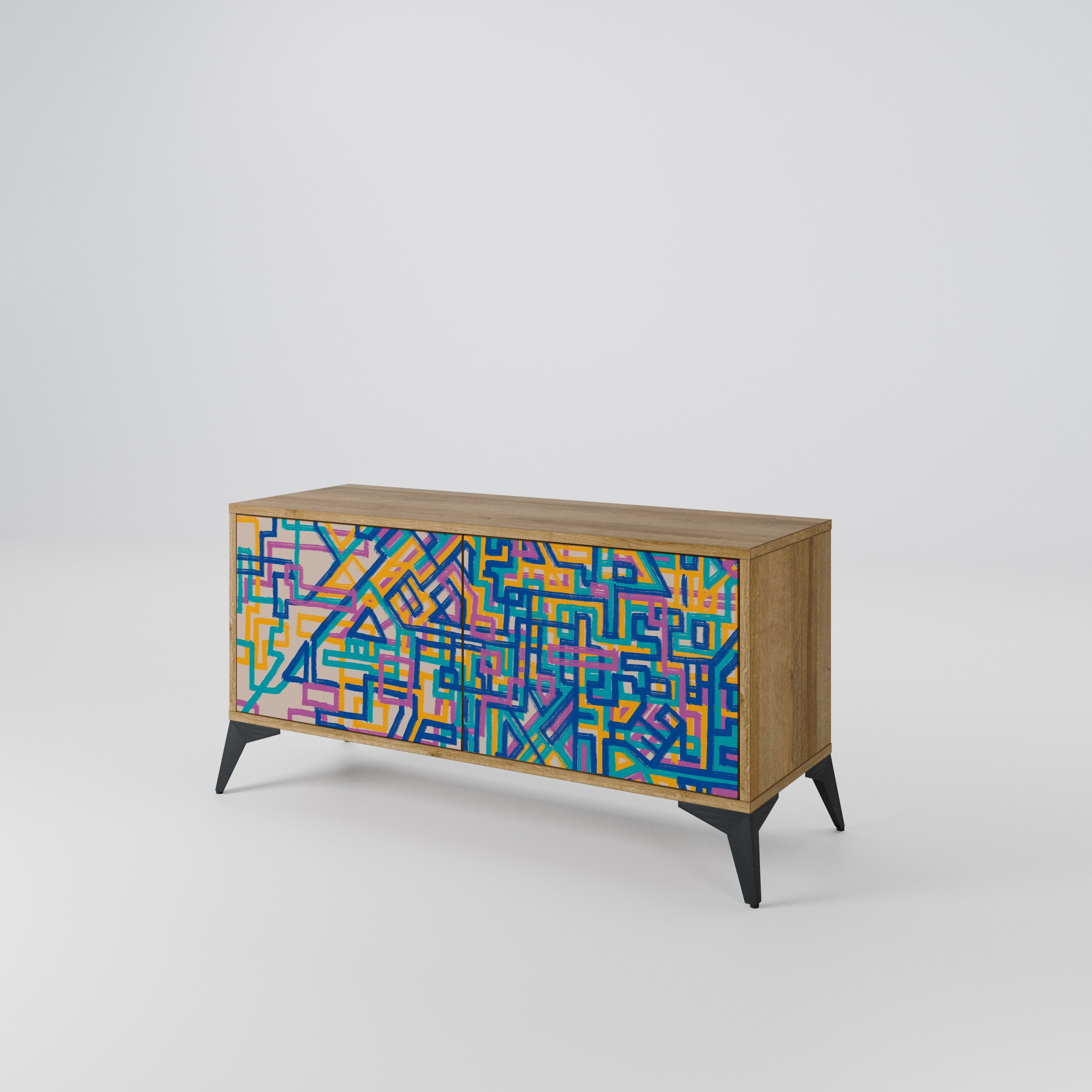 MEMORIES MAP Mueble de TV Compacto de 2 puertas