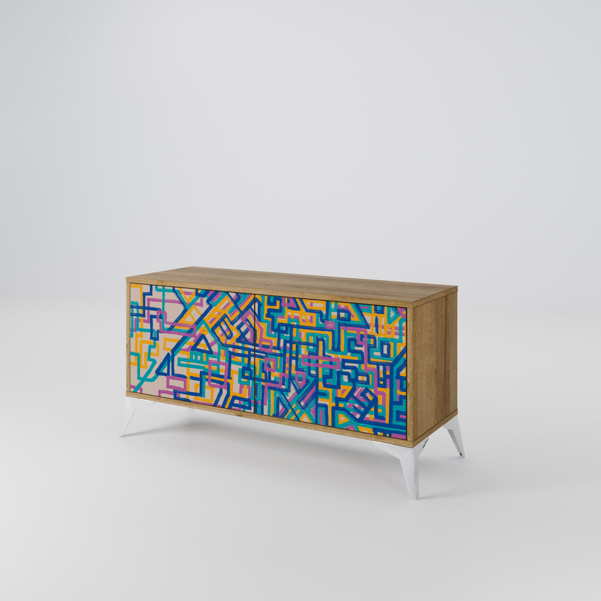 MEMORIES MAP Mueble de TV Compacto de 2 puertas
