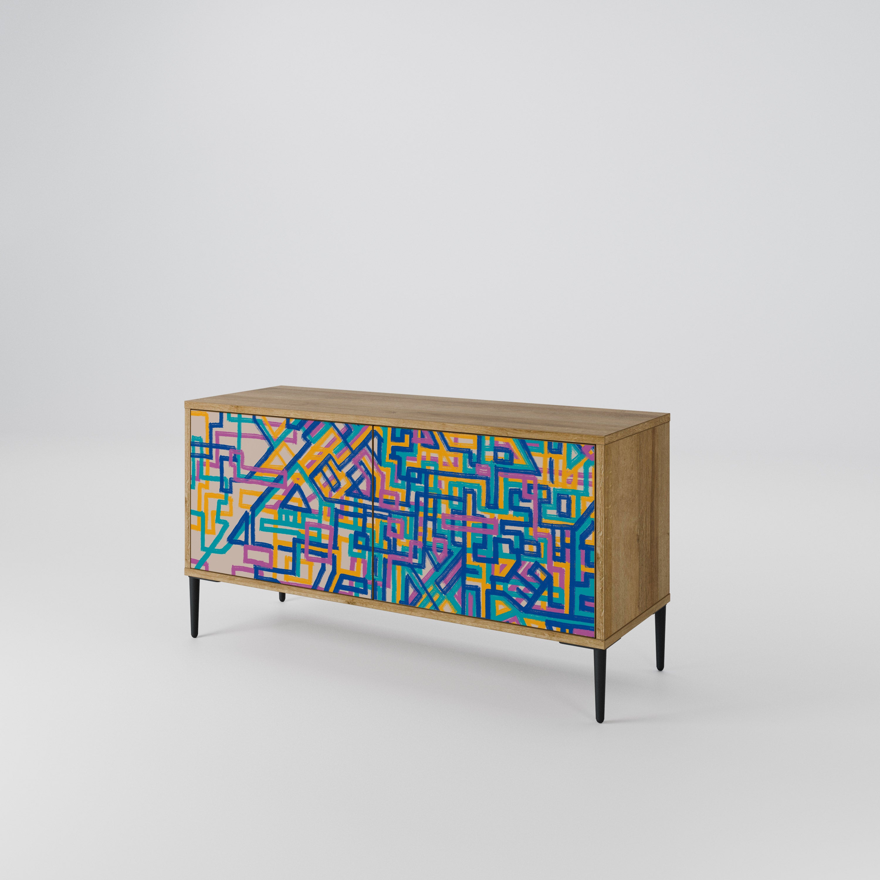 MEMORIES MAP Mueble de TV Compacto de 2 puertas