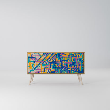 MEMORIES MAP Mueble de TV Compacto de 2 puertas