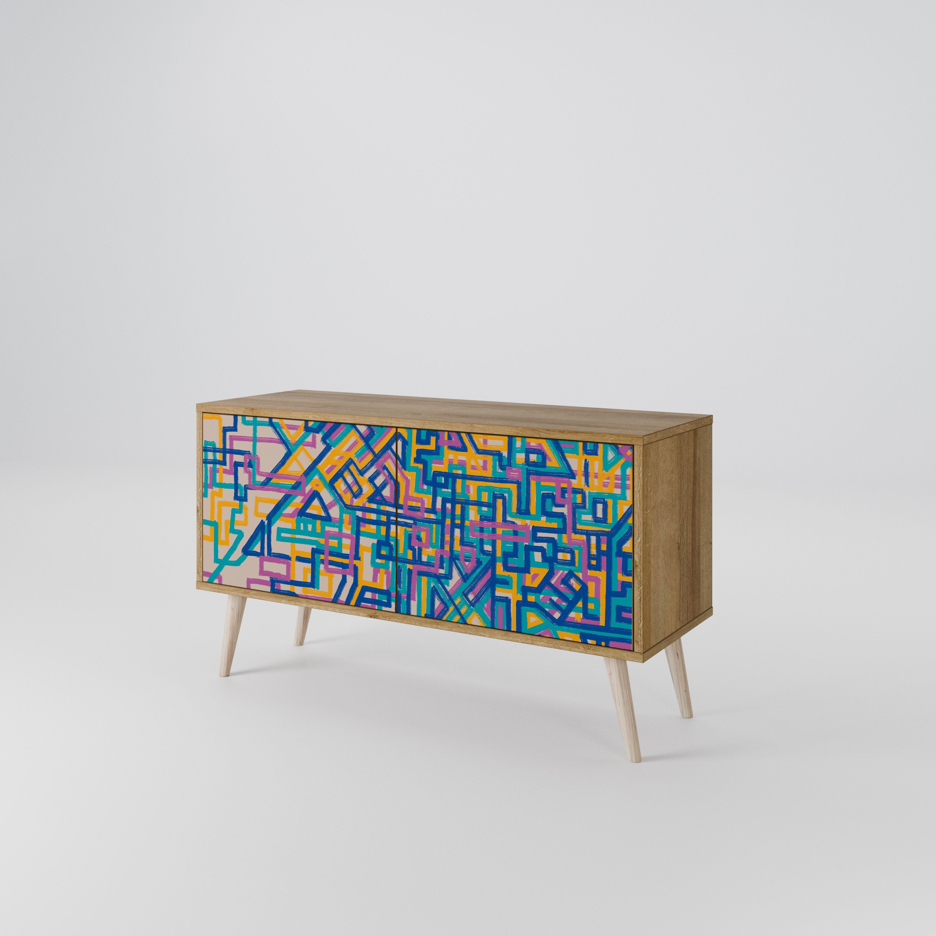 MEMORIES MAP Mueble de TV Compacto de 2 puertas