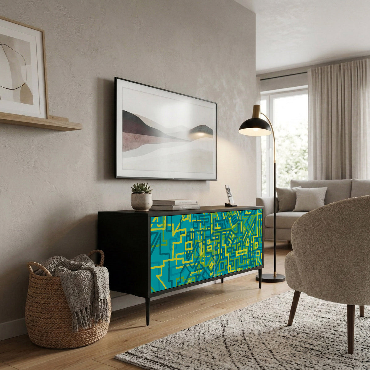 NOSTALGIC MEMORIES Mueble de TV Compacto de 2 puertas