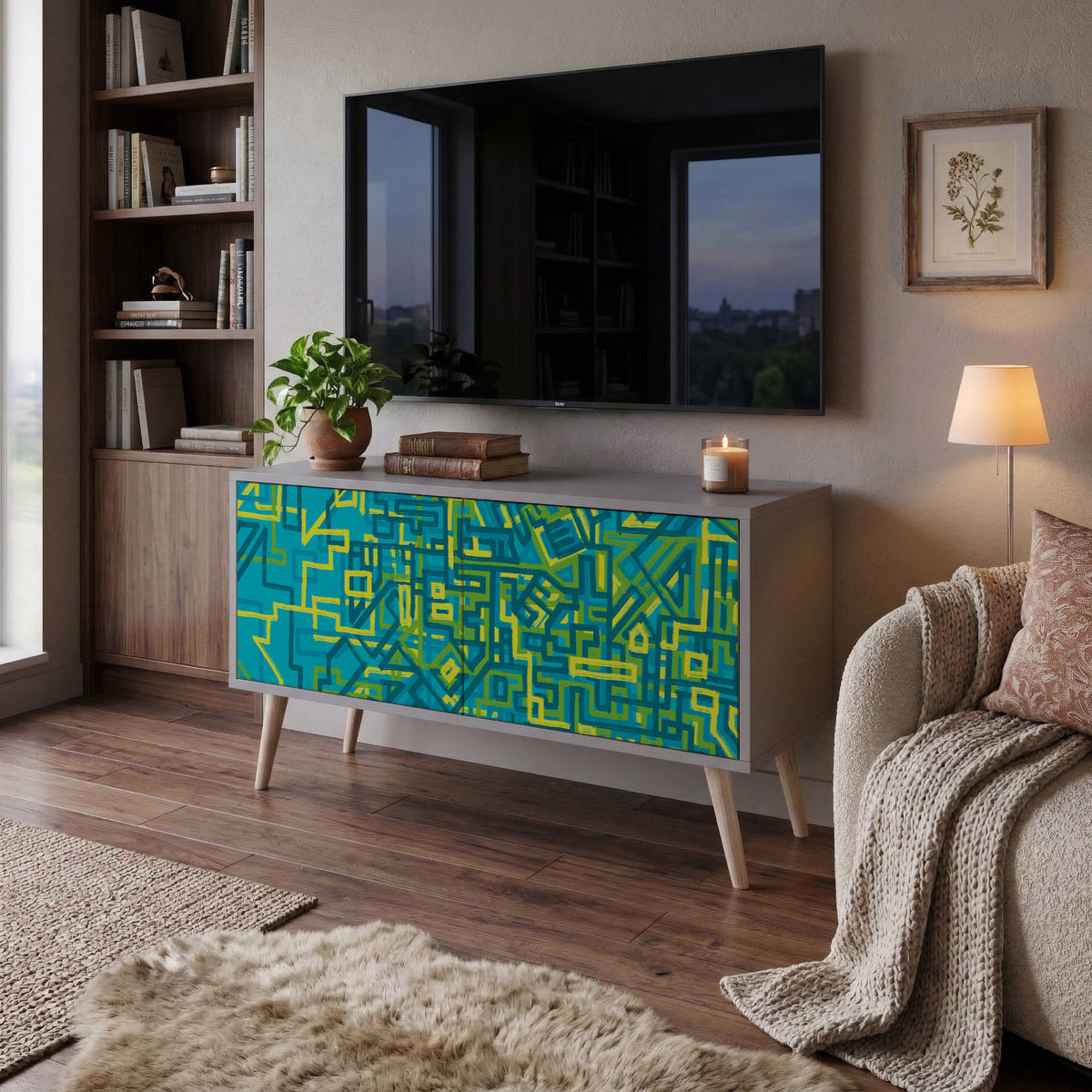 NOSTALGIC MEMORIES Mueble de TV Compacto de 2 puertas