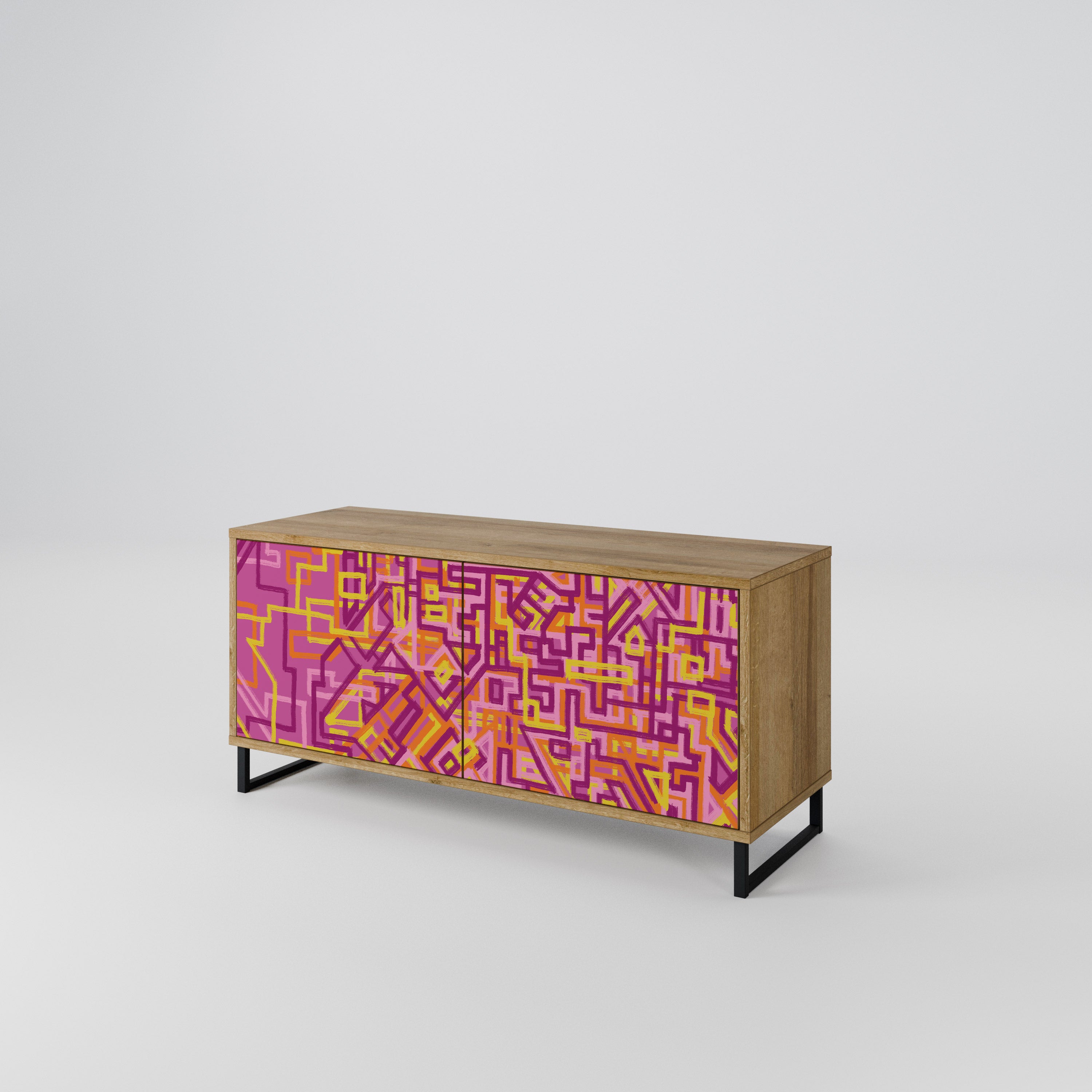 LOVELY MEMORIES Mueble de TV Compacto de 2 puertas