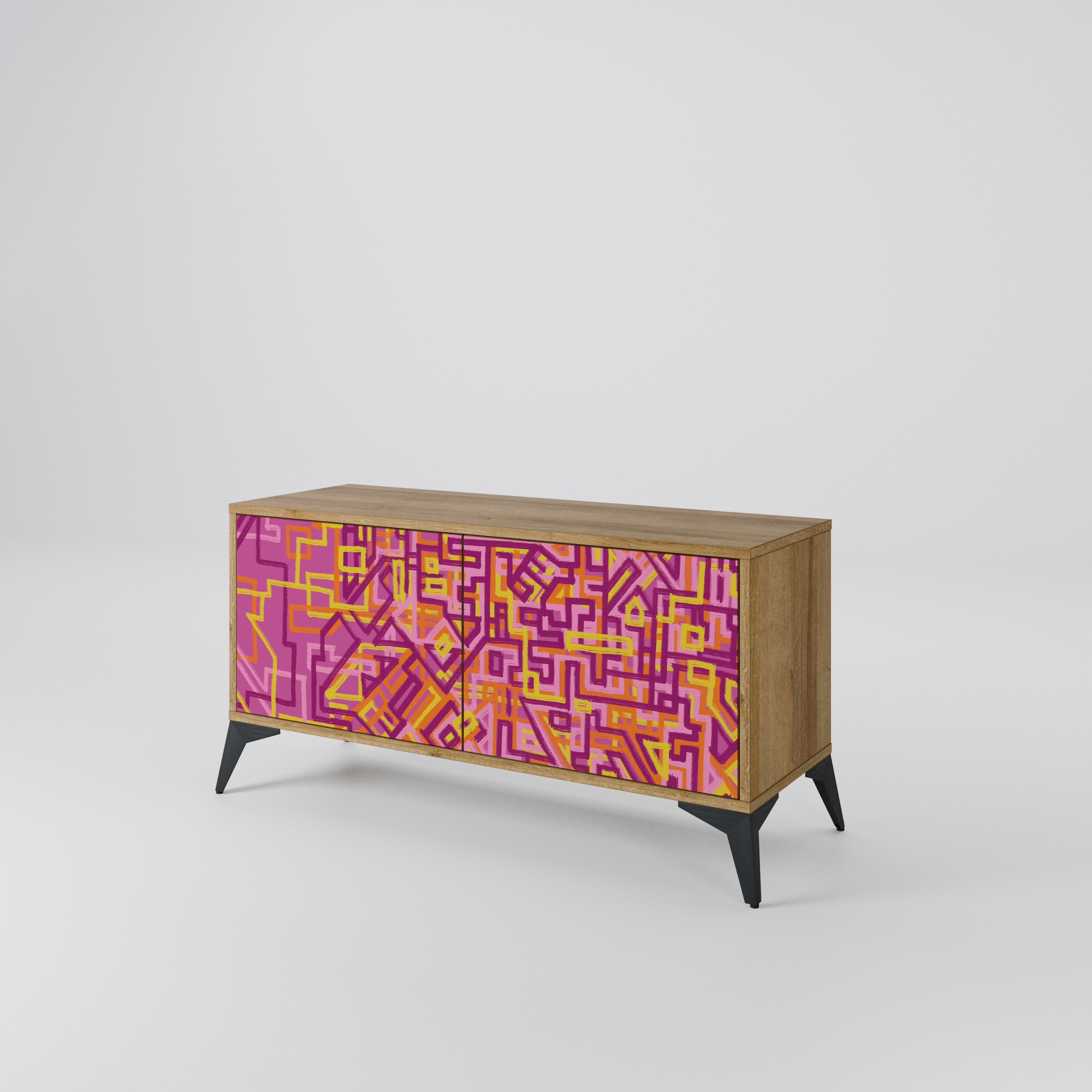 LOVELY MEMORIES Mueble de TV Compacto de 2 puertas