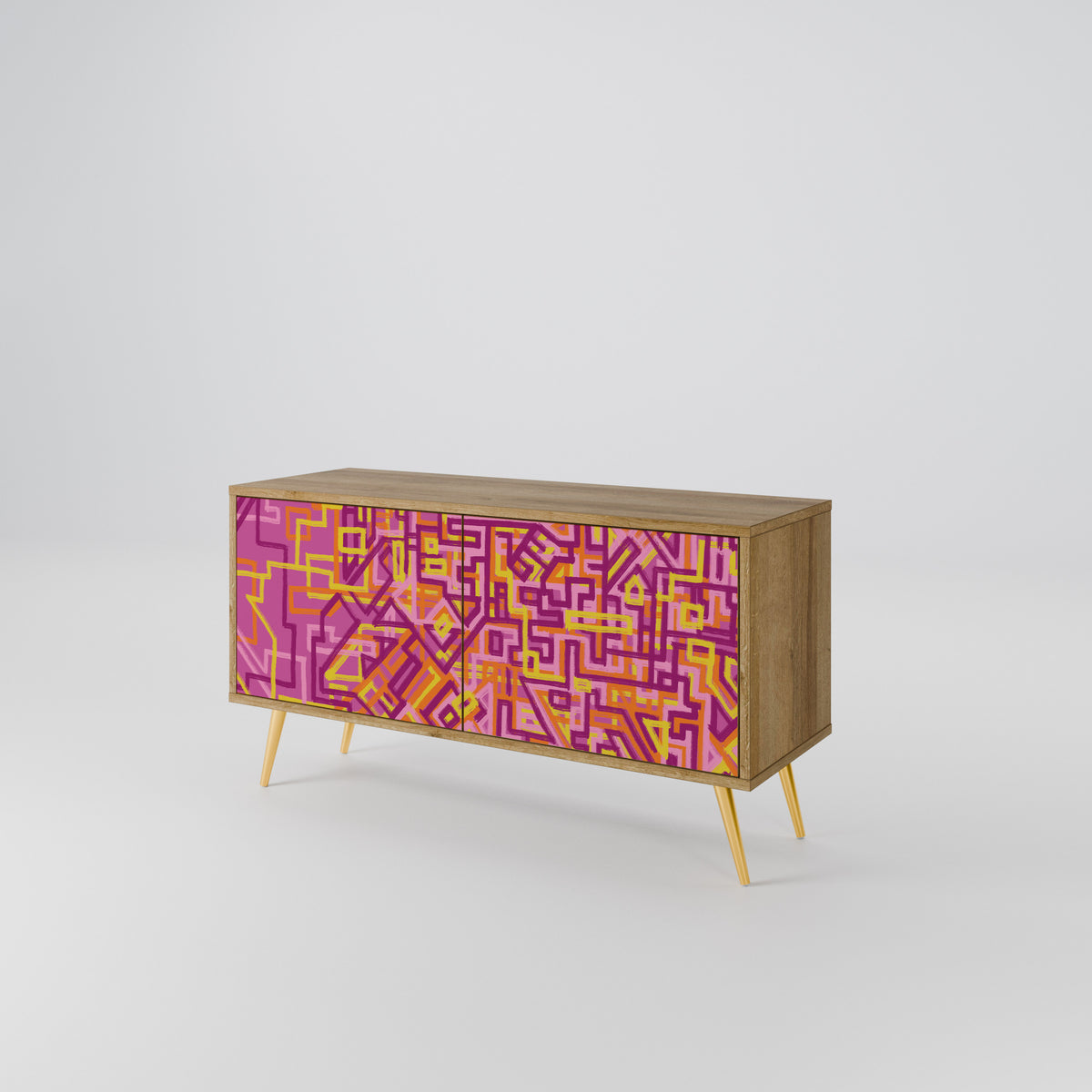 LOVELY MEMORIES Mueble de TV Compacto de 2 puertas