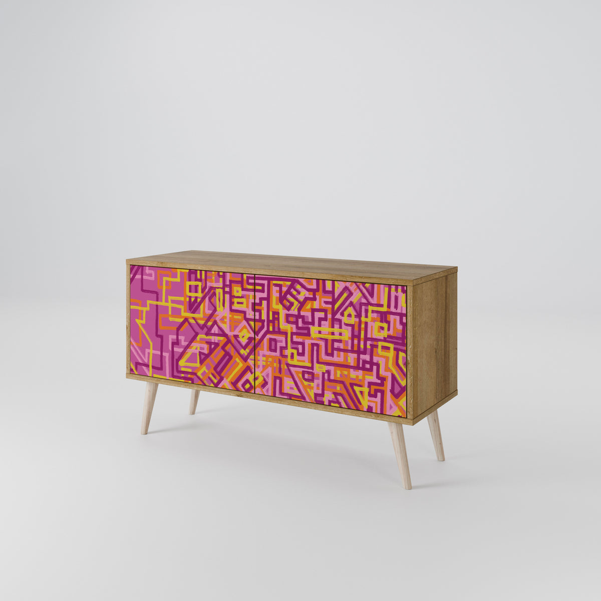 LOVELY MEMORIES Mueble de TV Compacto de 2 puertas