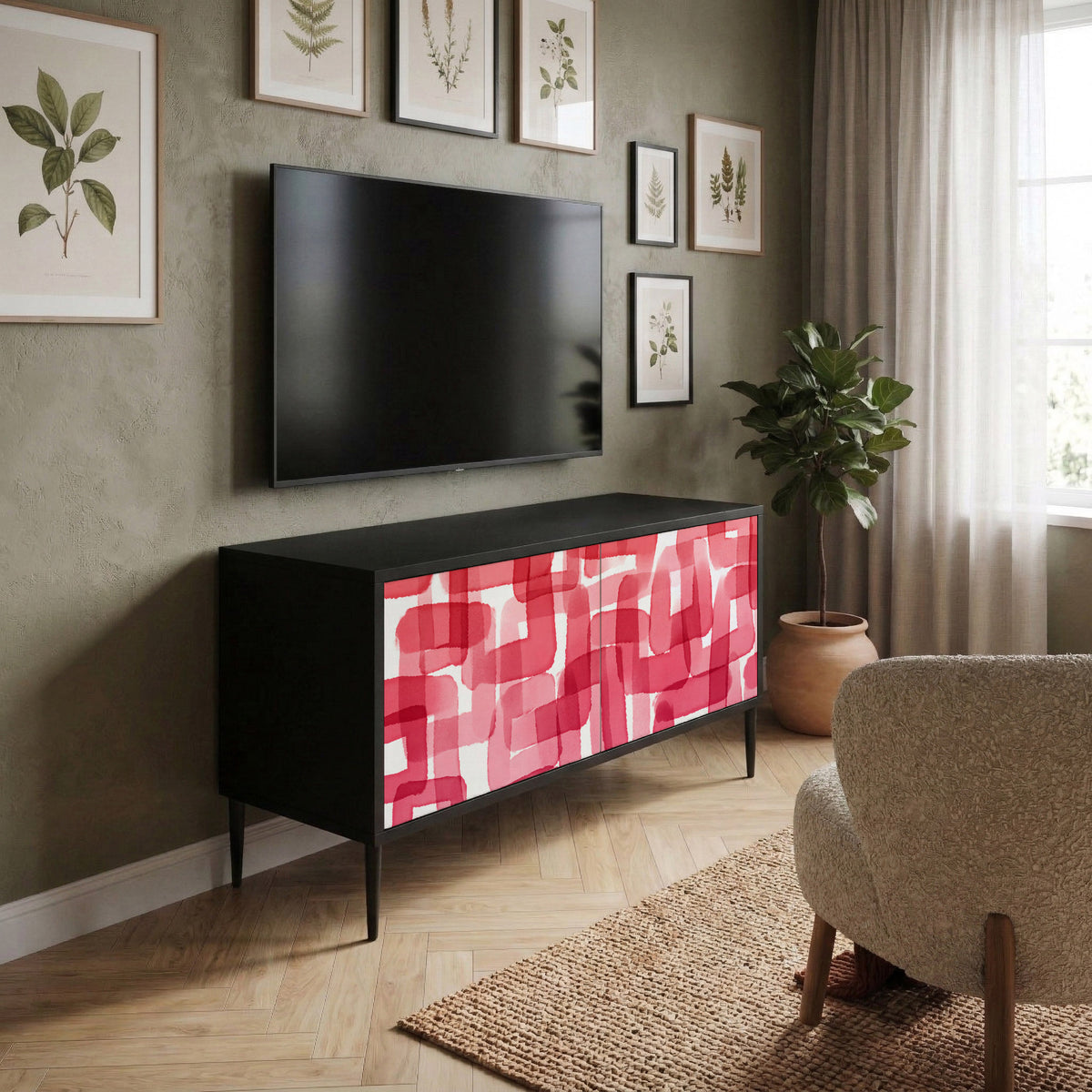 KALEIDOSCOPIC CUBISM Mueble de TV Compacto de 2 puertas