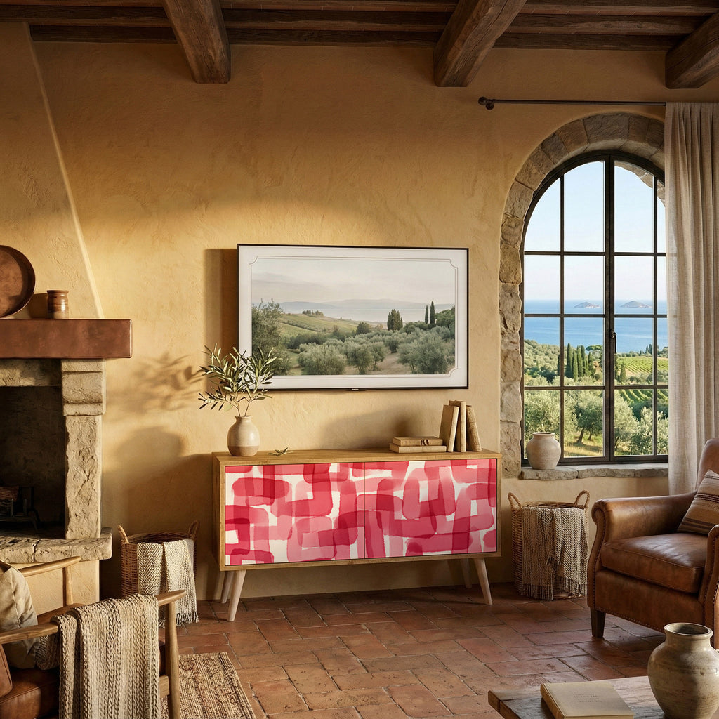 KALEIDOSCOPIC CUBISM Mueble de TV Compacto de 2 puertas