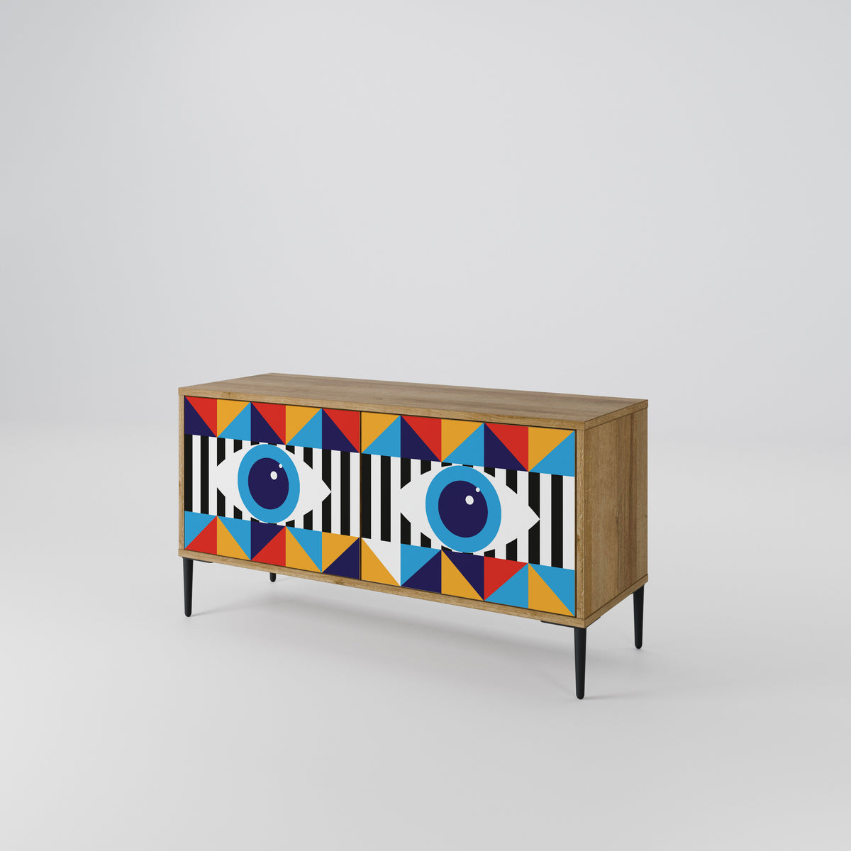 ABSTRACTION AND GEOMETRY Mueble de TV Compacto de 2 puertas