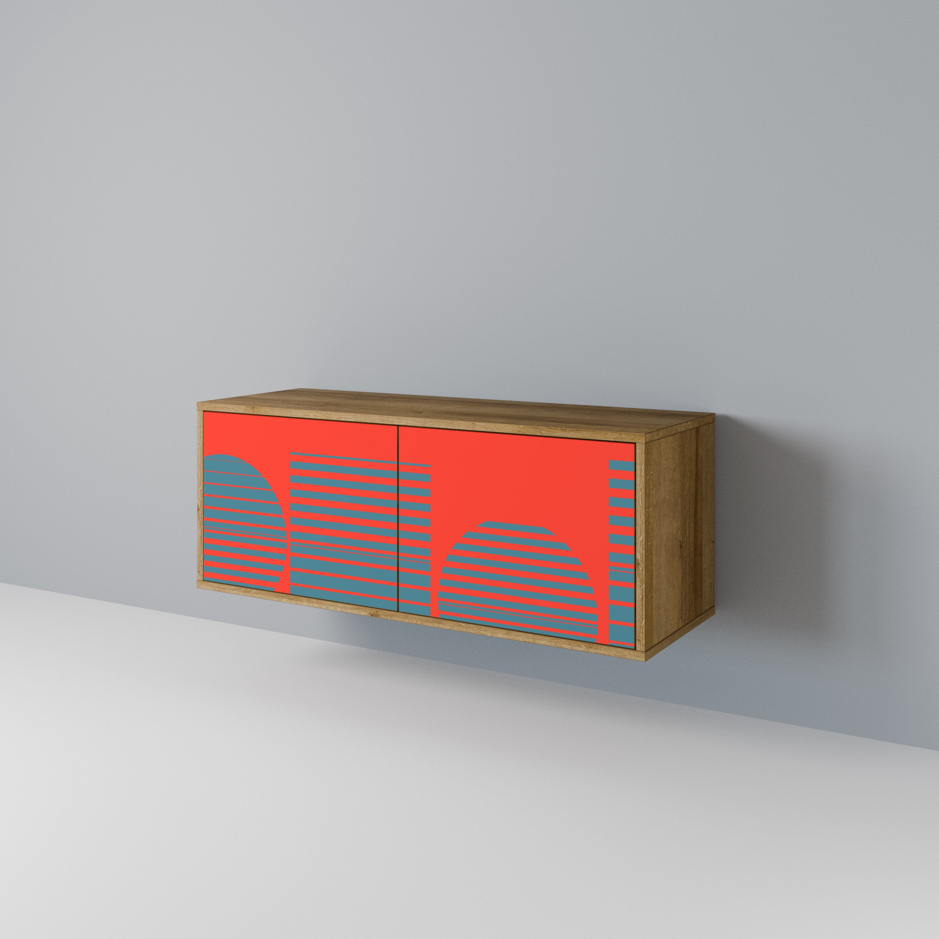 RISING GEOMETRY STARS Mueble de TV Compacto de 2 puertas