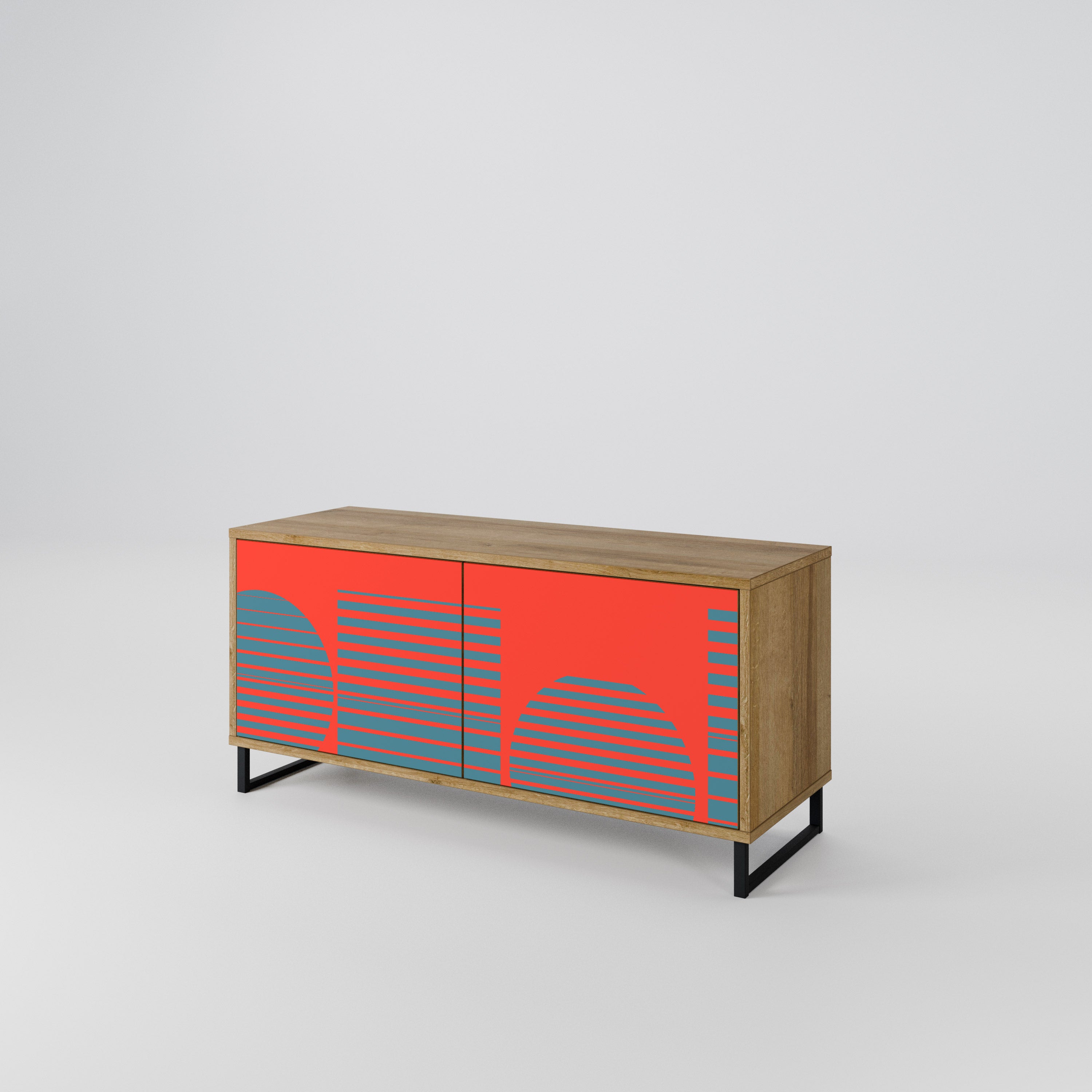 RISING GEOMETRY STARS Mueble de TV Compacto de 2 puertas