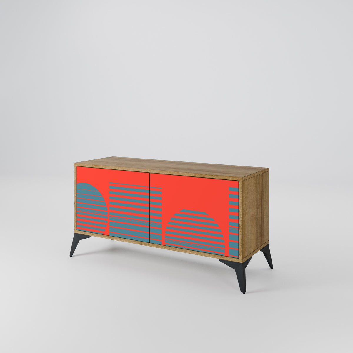RISING GEOMETRY STARS Mueble de TV Compacto de 2 puertas