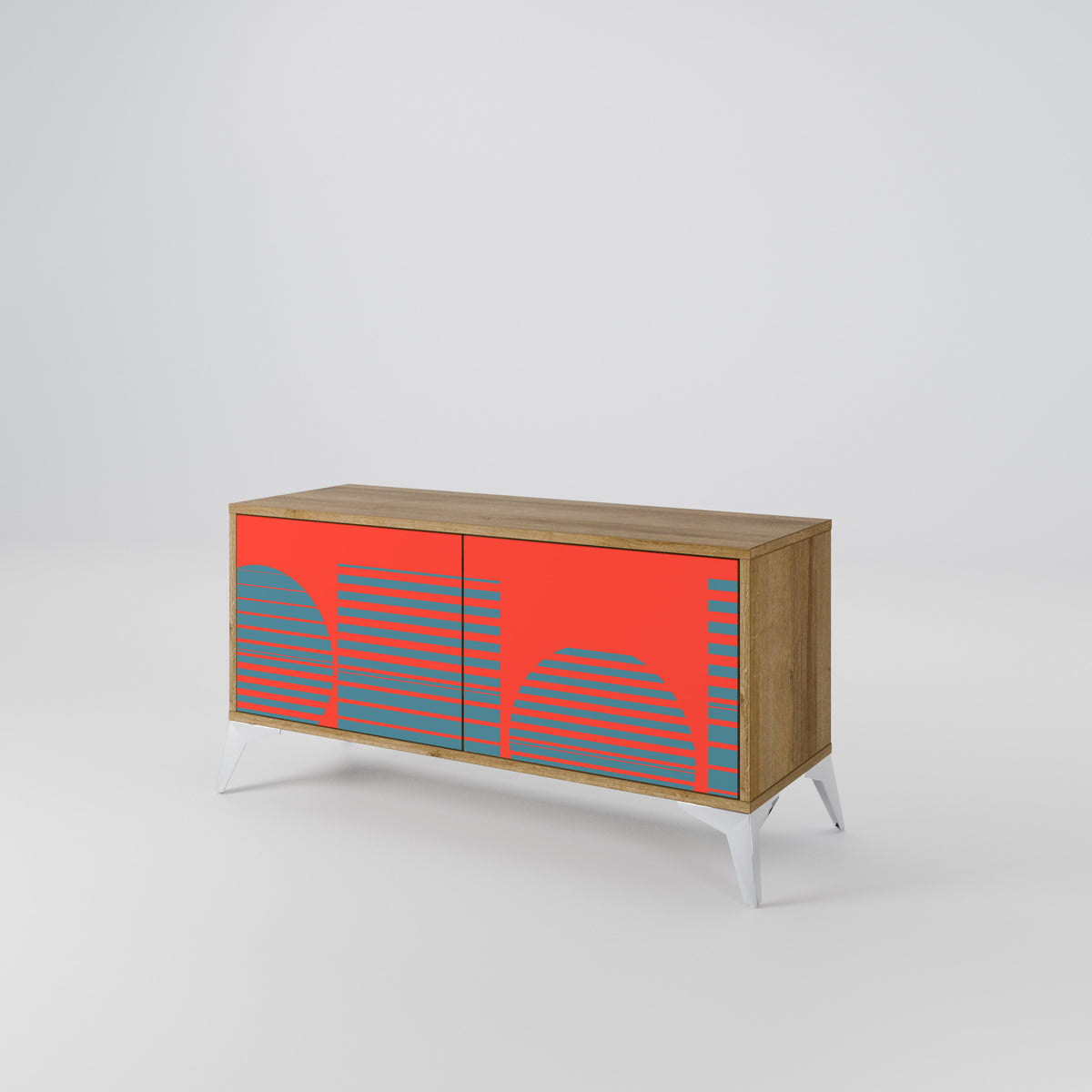 RISING GEOMETRY STARS Mueble de TV Compacto de 2 puertas