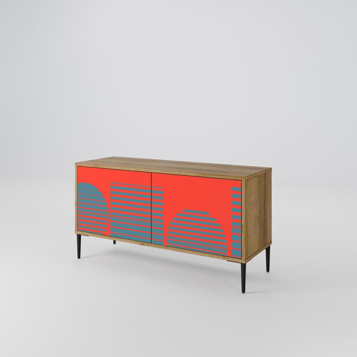 RISING GEOMETRY STARS Mueble de TV Compacto de 2 puertas