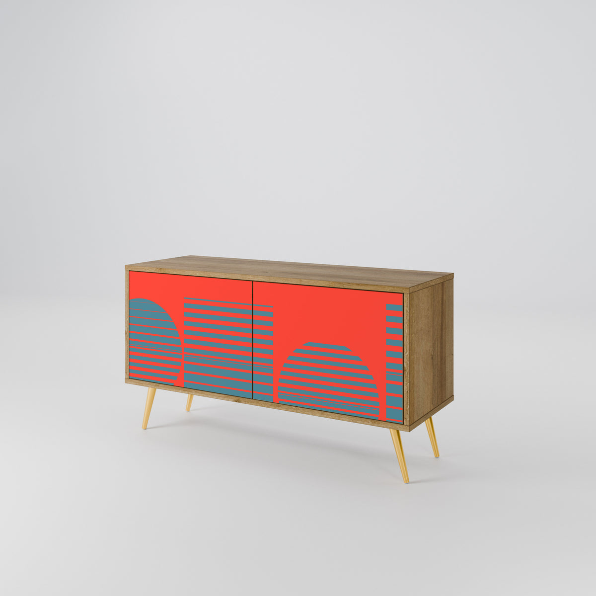 RISING GEOMETRY STARS Mueble de TV Compacto de 2 puertas