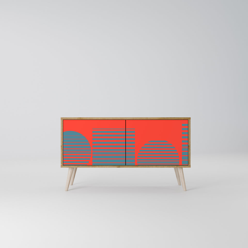 RISING GEOMETRY STARS Mueble de TV Compacto de 2 puertas
