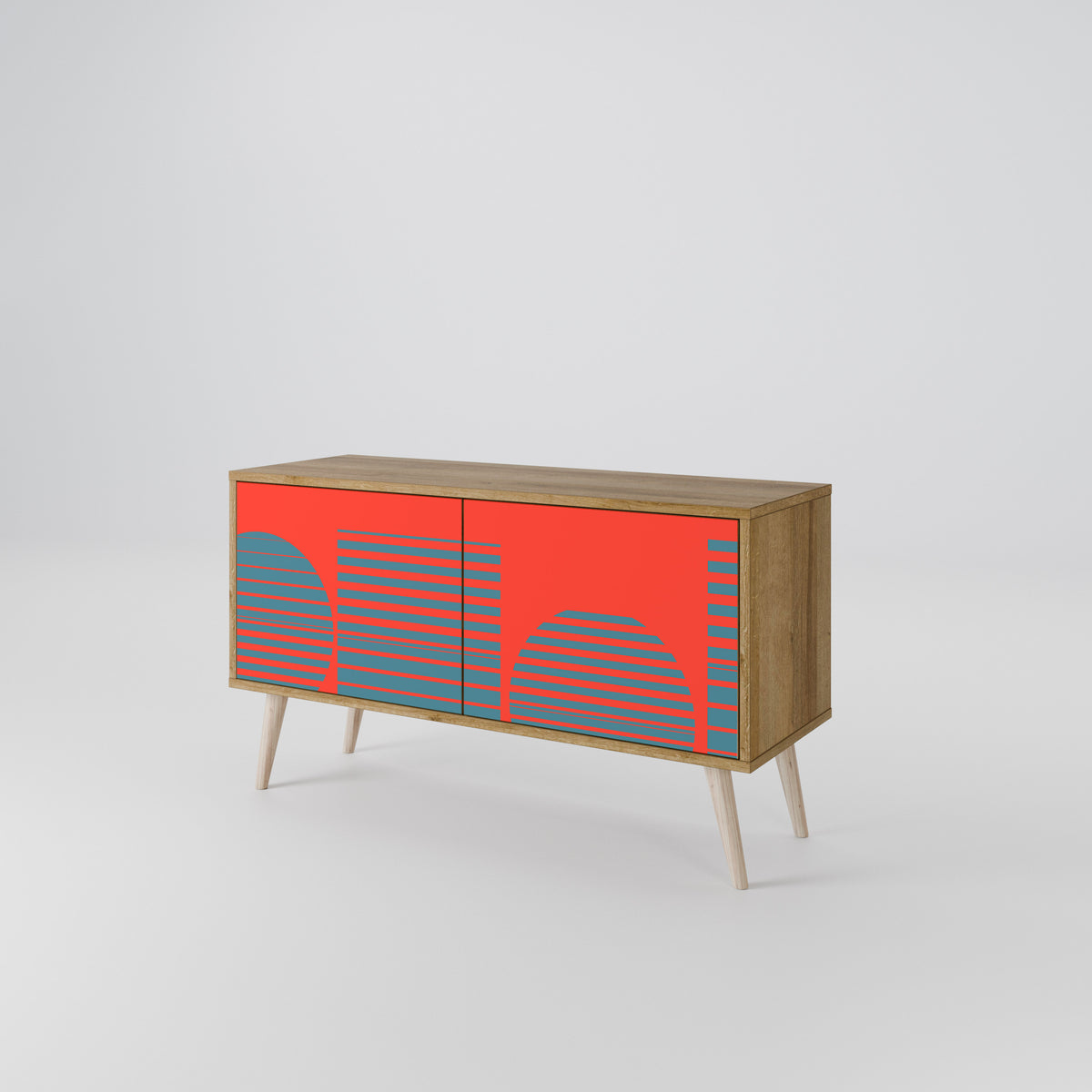 RISING GEOMETRY STARS Mueble de TV Compacto de 2 puertas