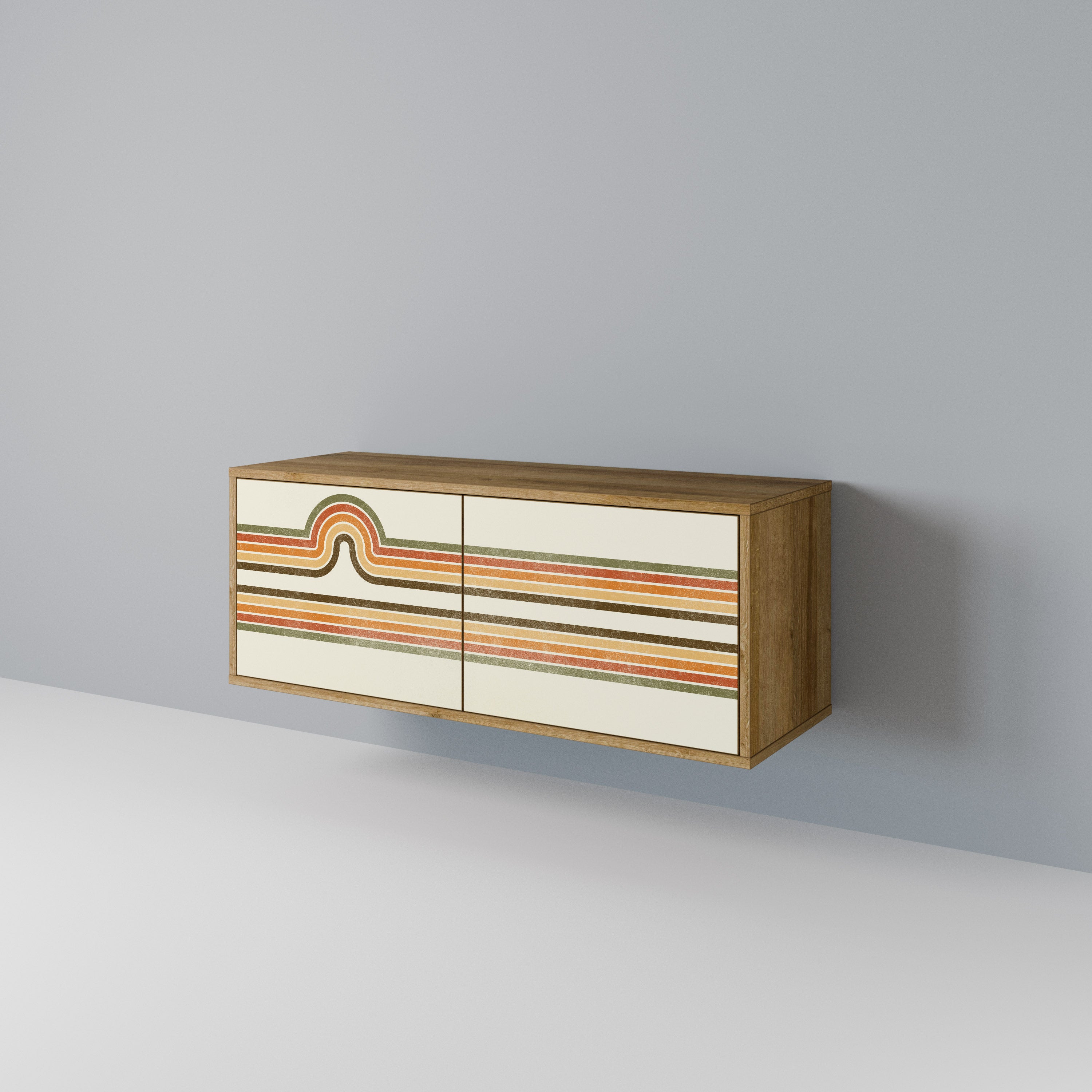 EXCEPTIONAL STREAM Mueble de TV Compacto de 2 puertas