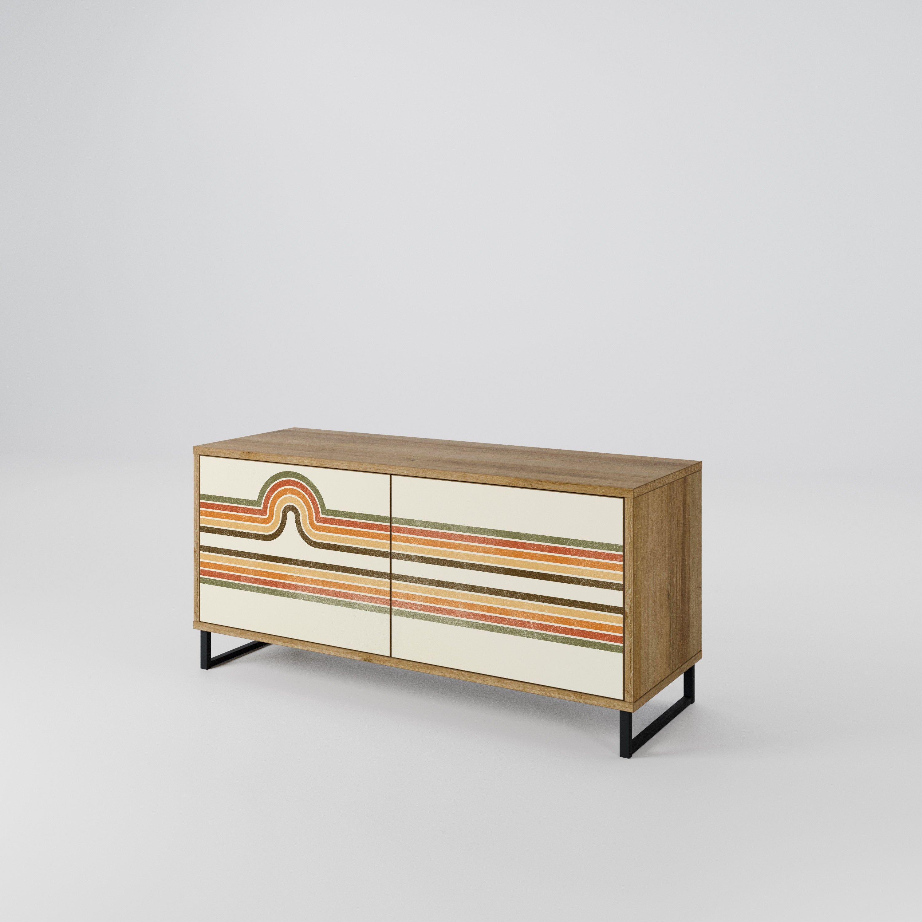 EXCEPTIONAL STREAM Mueble de TV Compacto de 2 puertas