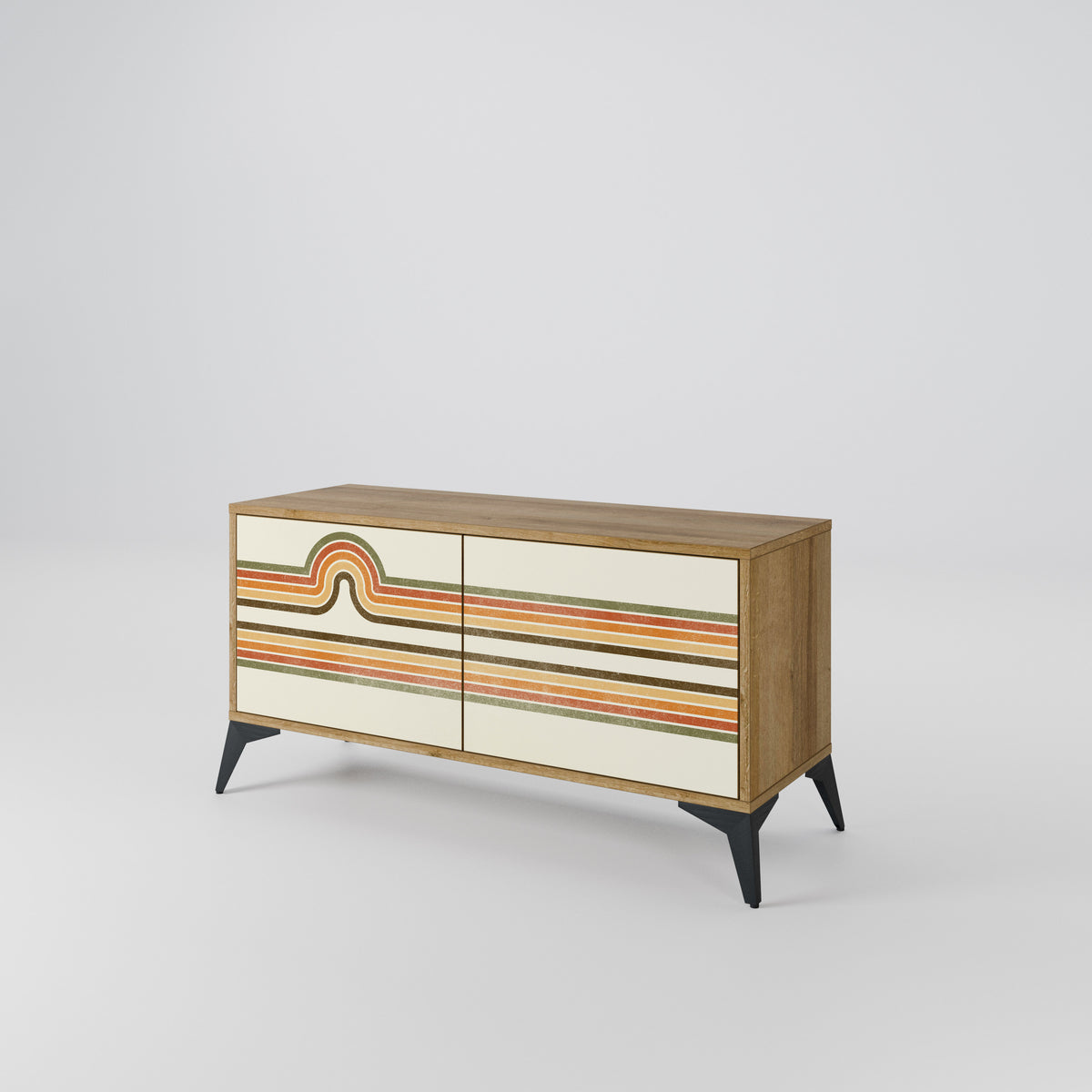 EXCEPTIONAL STREAM Mueble de TV Compacto de 2 puertas