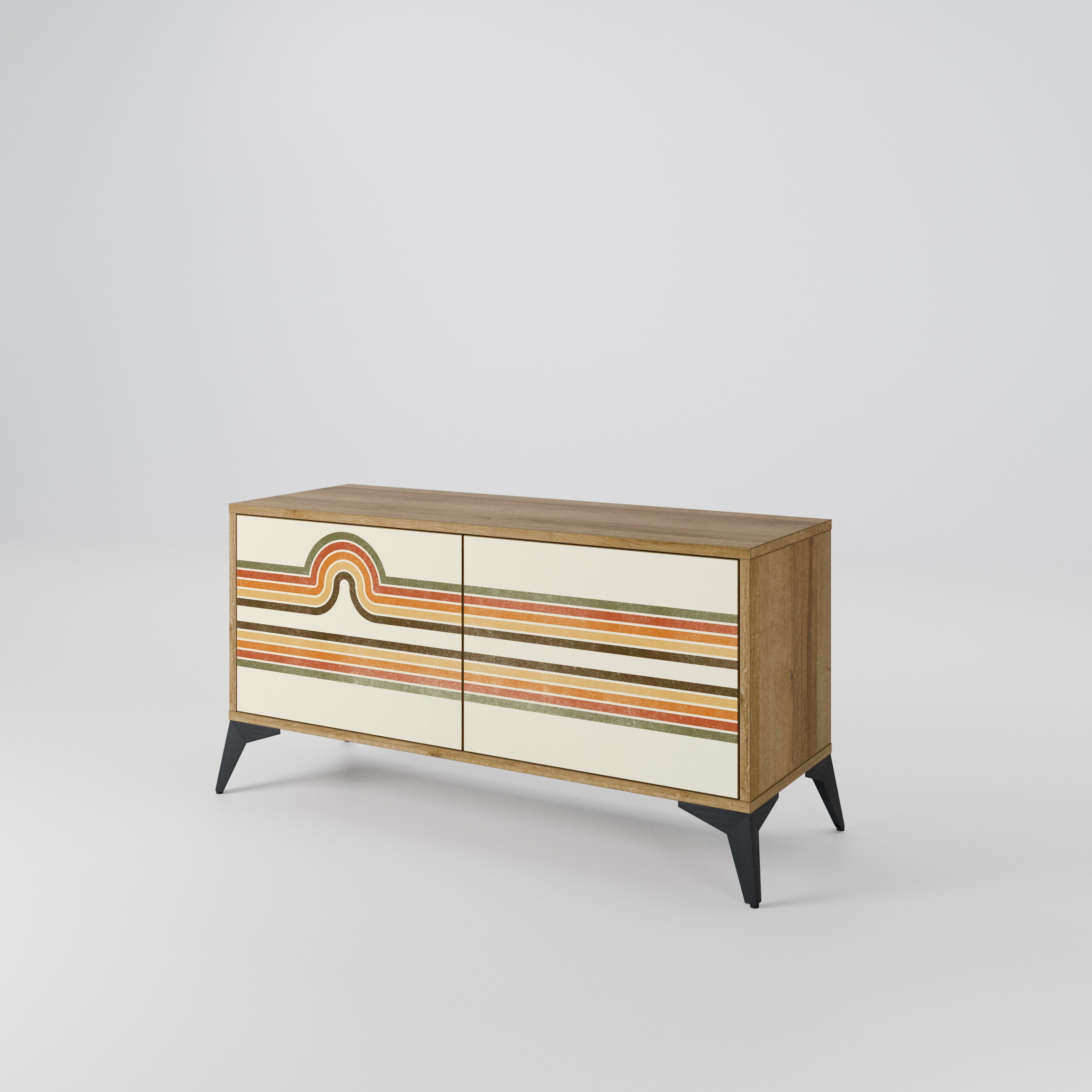 EXCEPTIONAL STREAM Mueble de TV Compacto de 2 puertas