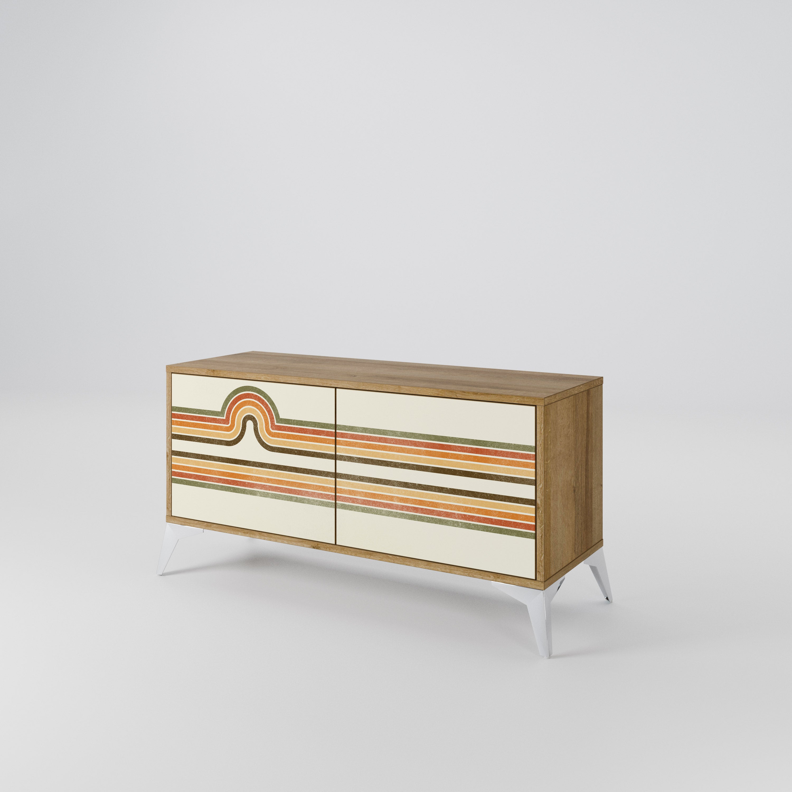 EXCEPTIONAL STREAM Mueble de TV Compacto de 2 puertas