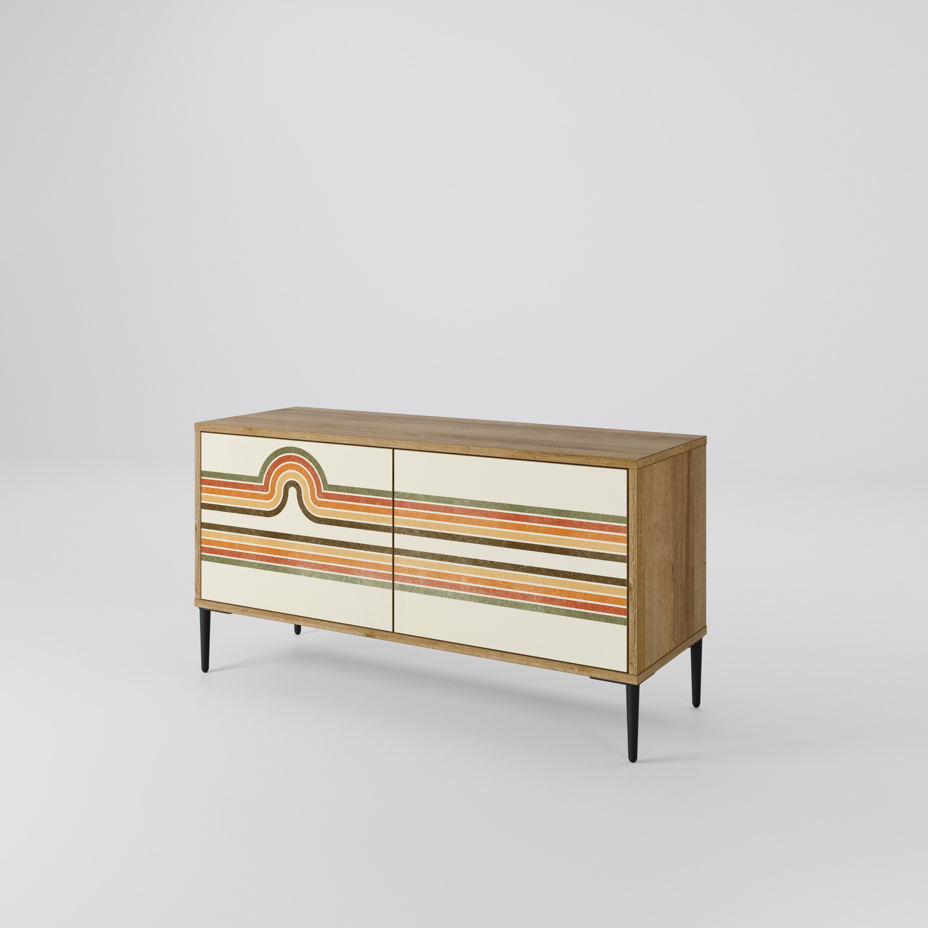 EXCEPTIONAL STREAM Mueble de TV Compacto de 2 puertas