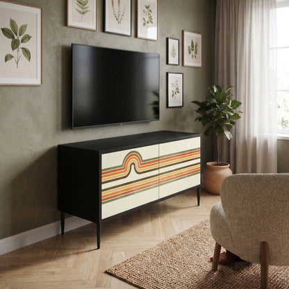 EXCEPTIONAL STREAM Mueble de TV Compacto de 2 puertas