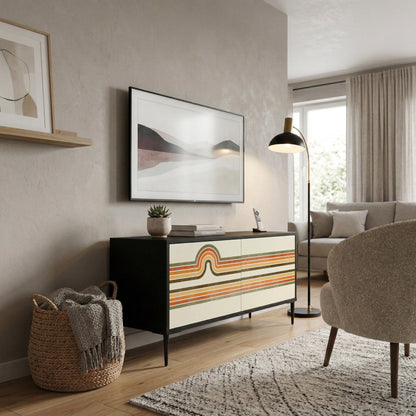 EXCEPTIONAL STREAM Mueble de TV Compacto de 2 puertas