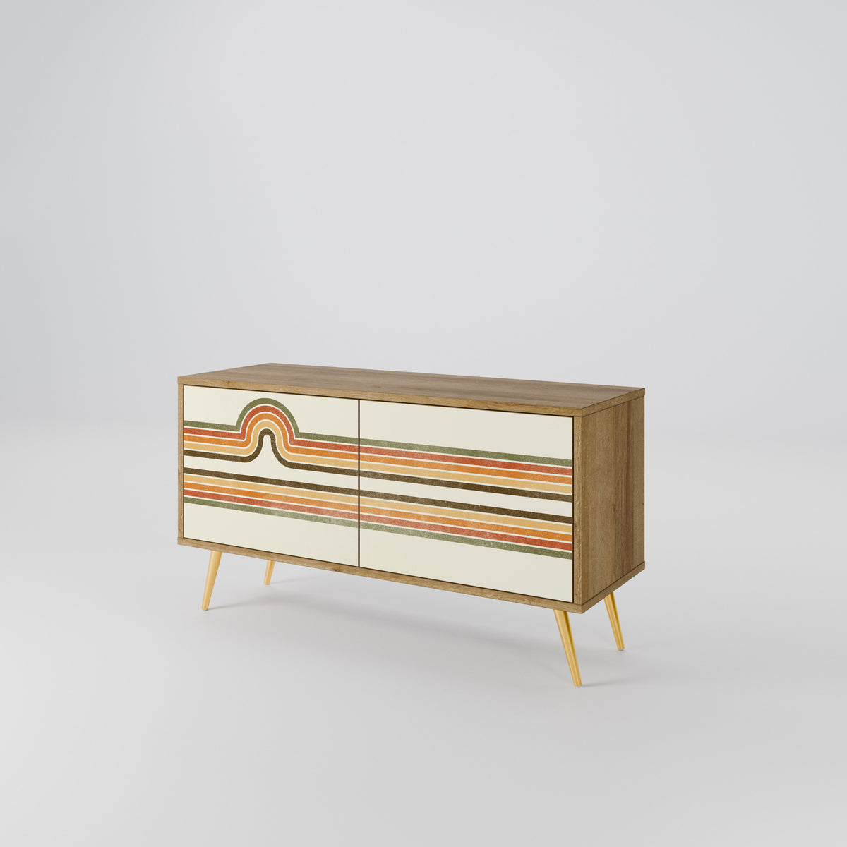 EXCEPTIONAL STREAM Mueble de TV Compacto de 2 puertas