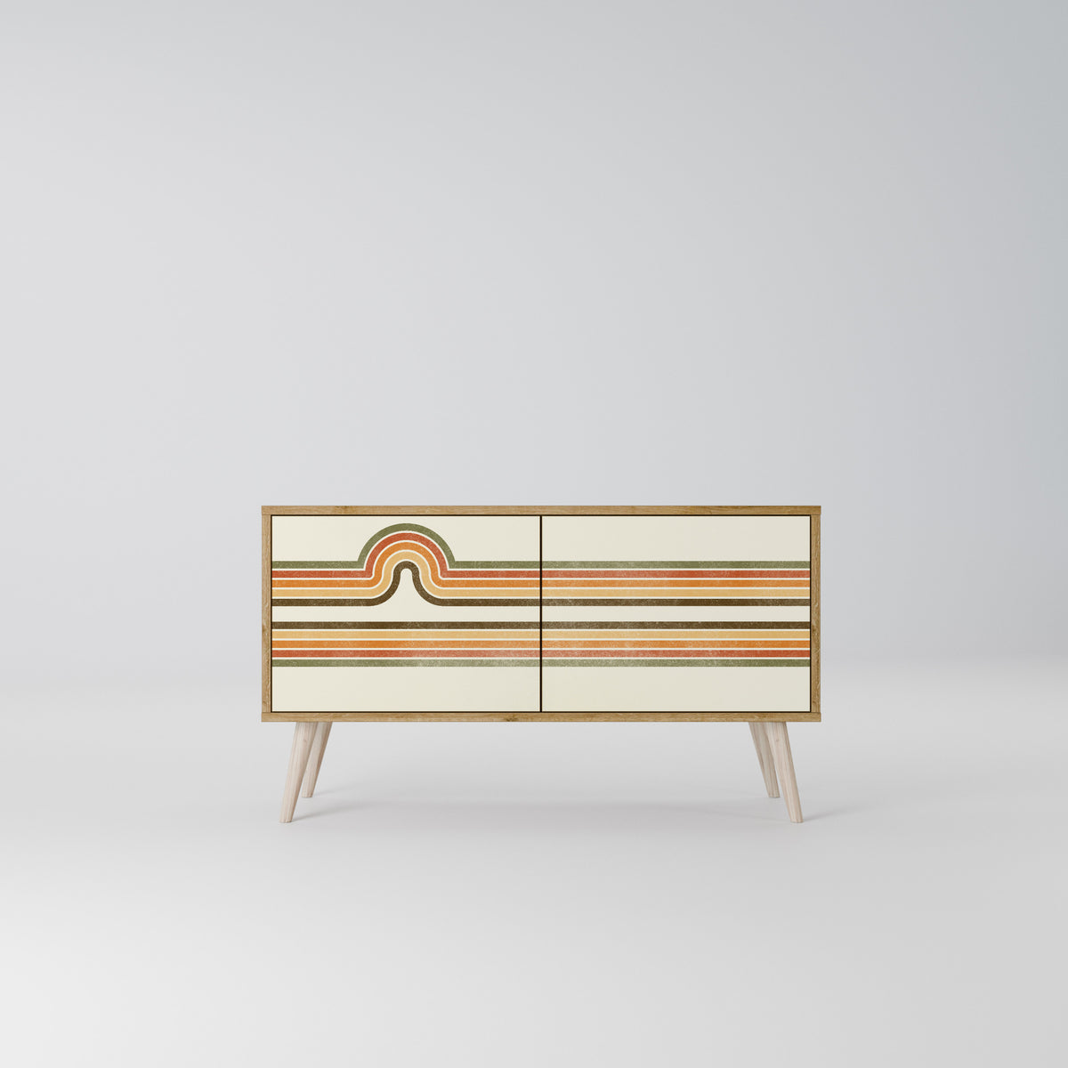 EXCEPTIONAL STREAM Mueble de TV Compacto de 2 puertas