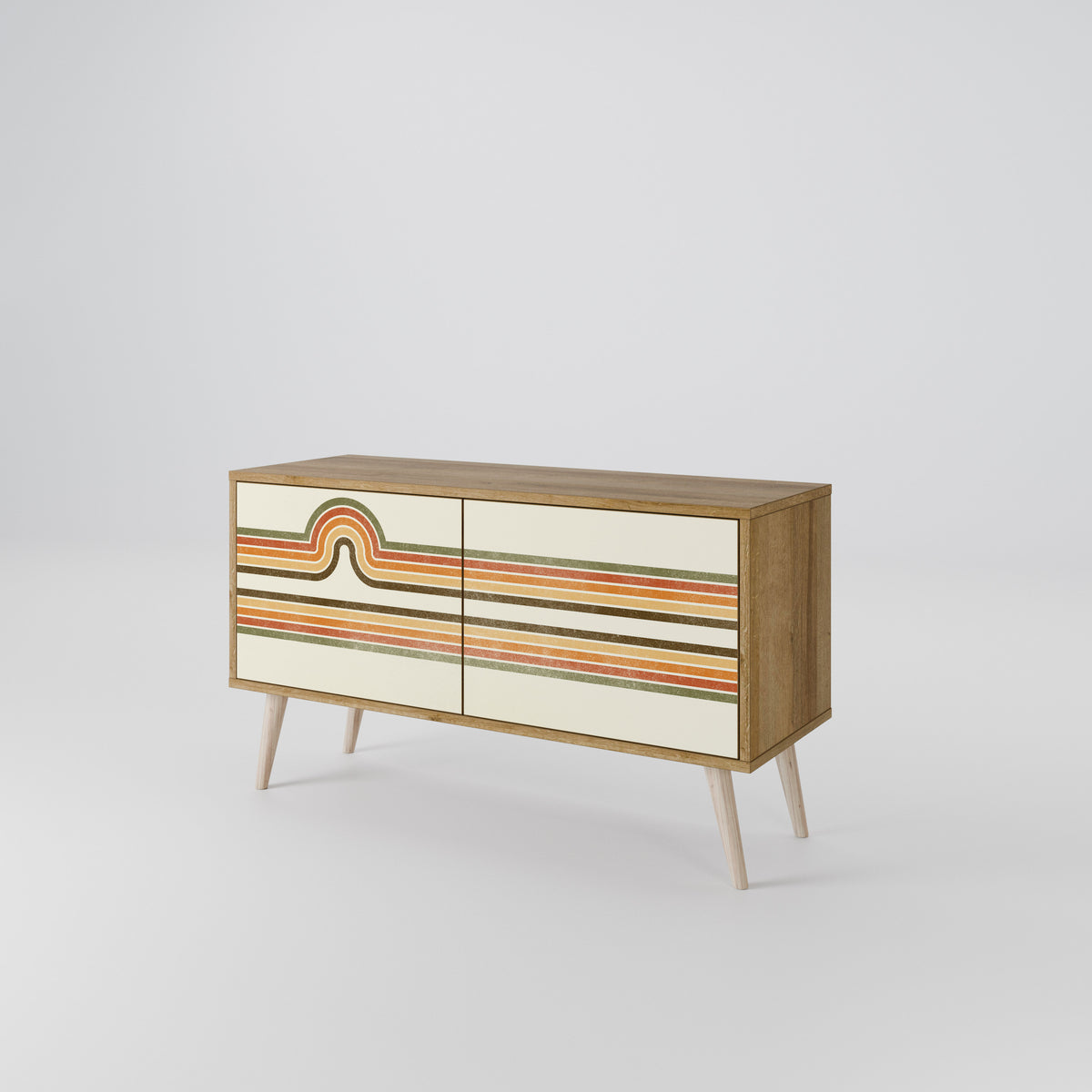 EXCEPTIONAL STREAM Mueble de TV Compacto de 2 puertas