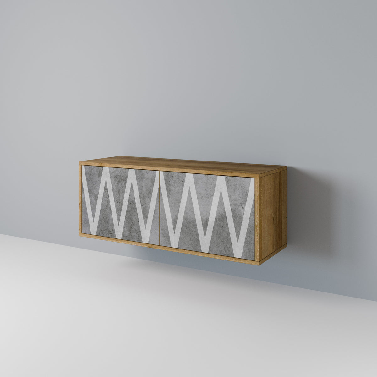 SOLID ZIG ZAG Mueble de TV Compacto de 2 puertas